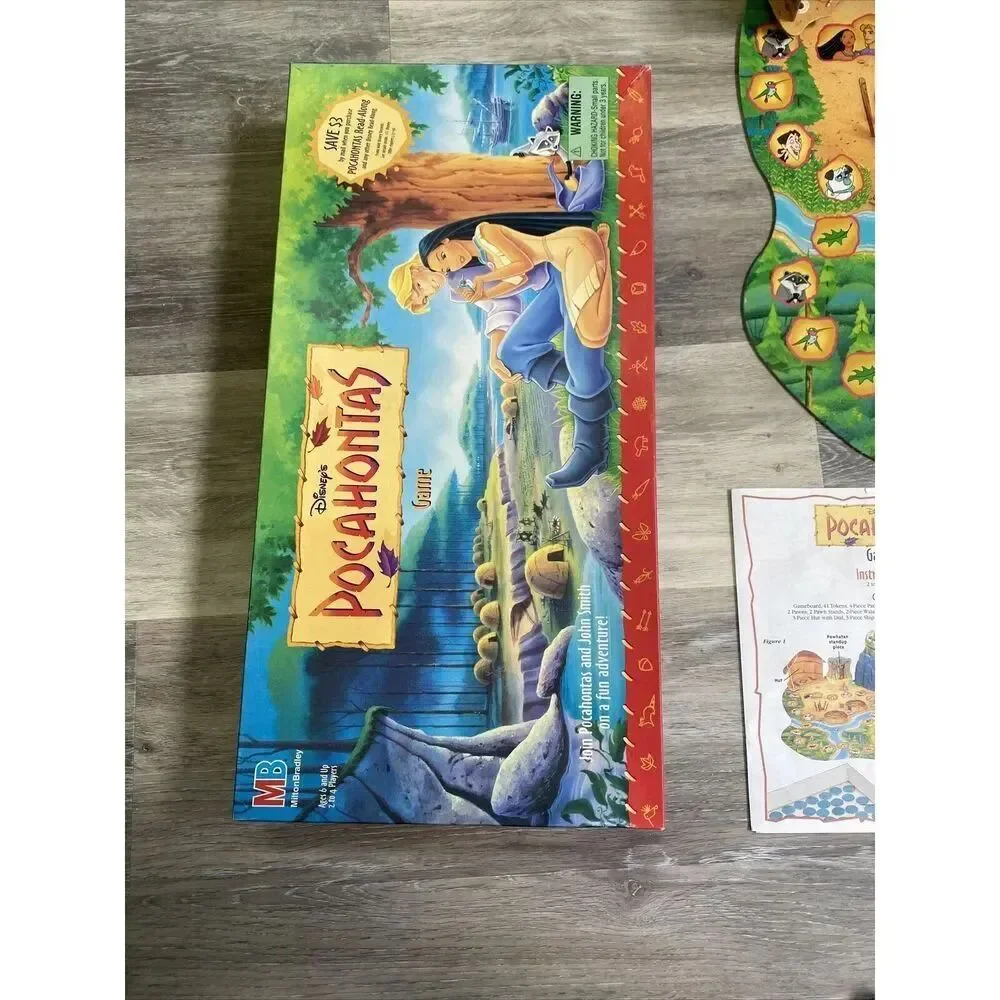 Pocahontas Board Game Disney 1994 Milton Bradley NOT COMPLETE- READ